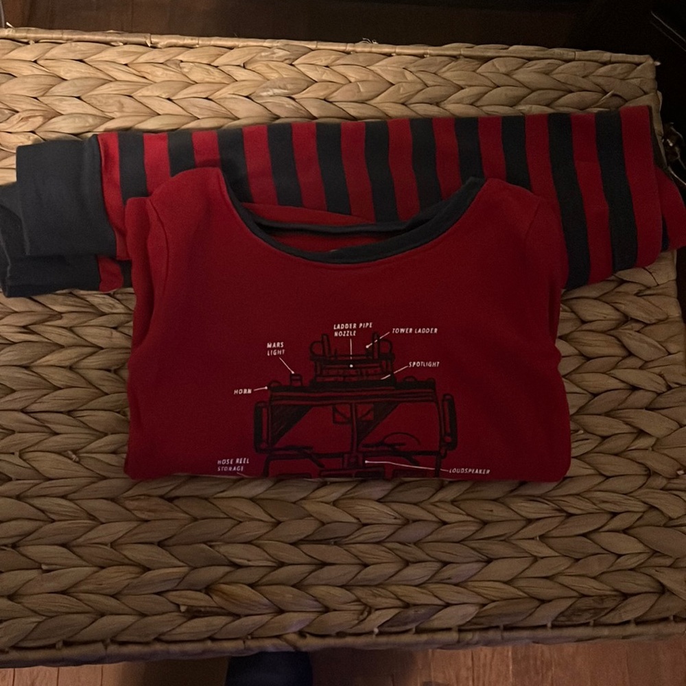 Old Navy 12 to 18 months firetruck pajamas